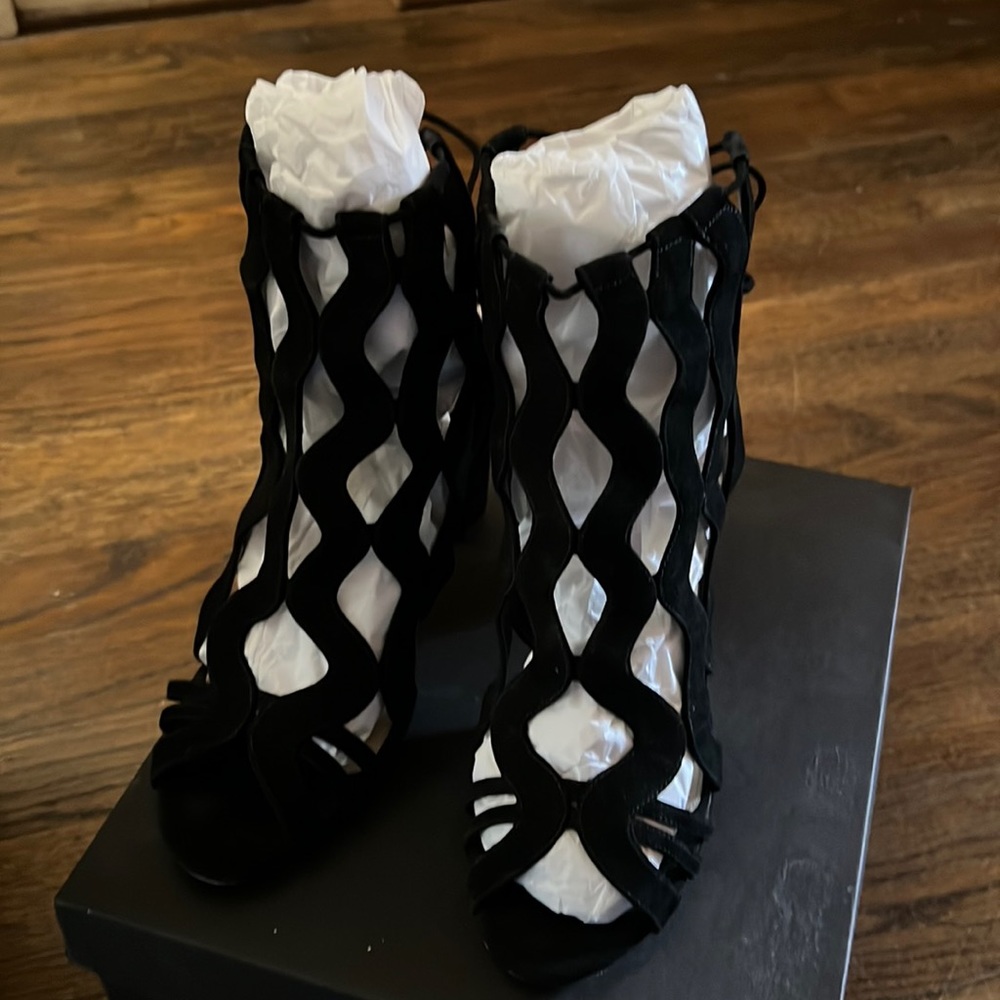 Alexandre Birman black suede, heeled sandal